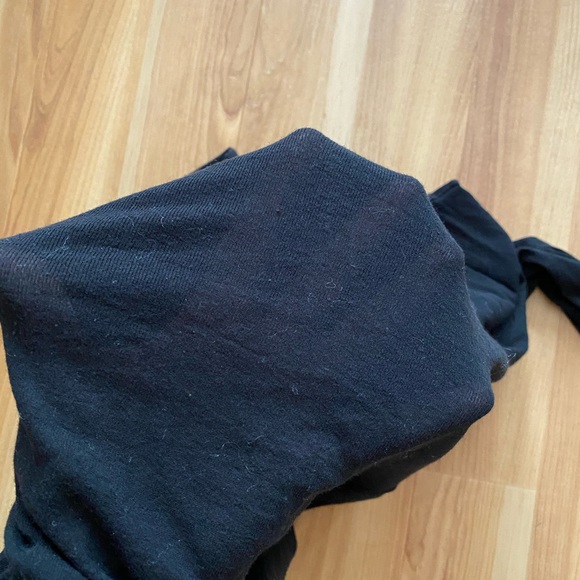 EVERLANE BLACK LONG SLEEVE SEMI SHEER TOP SWEATER MEDIUM - Picture 6 of 6